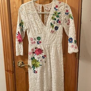 Anthropologie lace floral dress